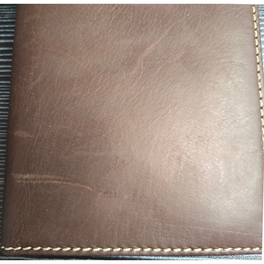 Dooney Bourke Brown Leather Slim Bifold Long Wallet Clutch Organizer - Picture 4 of 11
